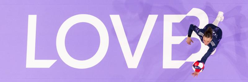 volley ball player setting the ball